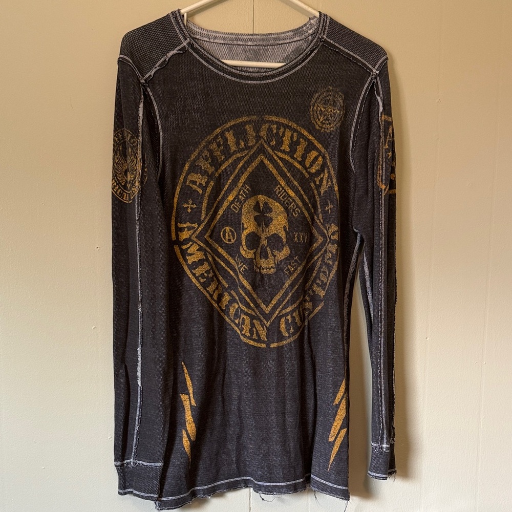 Affliction reversible Graphic Shirt
